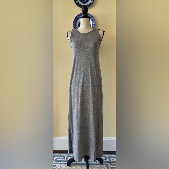 Current/Elliot | The Perfect Muscle Tee Slit Coverup Beach Dress, Heather Grey - Picture 2 of 9